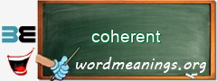 WordMeaning blackboard for coherent
